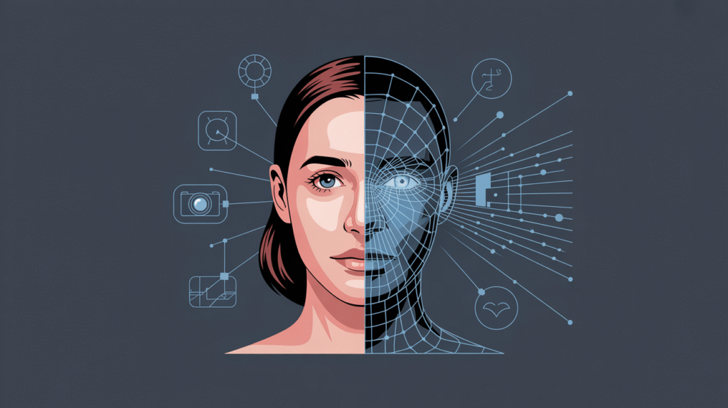 AI face symmetry score
